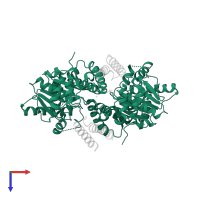 ATPase GET3 in PDB entry 3sjb, assembly 1, top view.