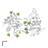 SULFATE ION in PDB entry 3skp, assembly 1, top view.