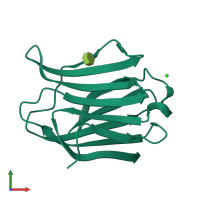 Monomeric assembly 1 of PDB entry 3t1l coloured by chemically distinct molecules, front view.
