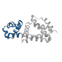 The deposited structure of PDB entry 3t6n contains 2 copies of Pfam domain PF00440 (Bacterial regulatory proteins, tetR family) in HTH tetR-type domain-containing protein. Showing 1 copy in chain A.