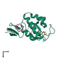 PDB entry 3tcz coloured by chain, top view.