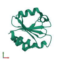 PDB entry 3trx coloured by chain, front view.
