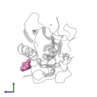 2-(N-MORPHOLINO)-ETHANESULFONIC ACID in PDB entry 3tt4, assembly 1, side view.