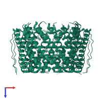 Terminase DNA packaging enzyme small subunit in PDB entry 3txs, assembly 1, top view.