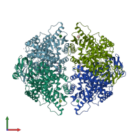 PDB entry 3u2z coloured by chain, front view.