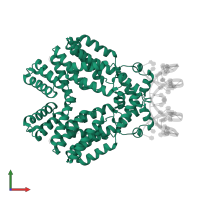 HTH cro/C1-type domain-containing protein in PDB entry 3u3w, assembly 1, front view.