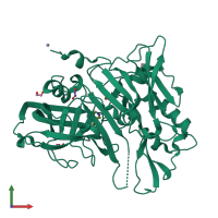 PDB entry 3udh coloured by chain, front view.