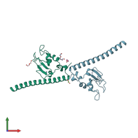 PDB entry 3ueh coloured by chain, front view.