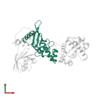 SUMO-conjugating enzyme UBC9 in PDB entry 3uip, assembly 1, front view.