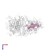 NADPH DIHYDRO-NICOTINAMIDE-ADENINE-DINUCLEOTIDE PHOSPHATE in PDB entry 3um5, assembly 1, top view.