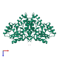 (S)-2-haloacid dehalogenase in PDB entry 3umb, assembly 1, top view.