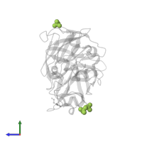 SULFATE ION in PDB entry 3urj, assembly 1, side view.