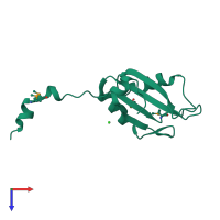 PDB entry 3us5 coloured by chain, top view.