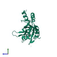 Poly(U)-binding-splicing factor PUF60 in PDB entry 3uwt, assembly 1, side view.