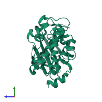 Serine/threonine-protein kinase pim-1 in PDB entry 3vbw, assembly 1, side view.