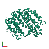 Squalene synthase in PDB entry 3vj8, assembly 1, front view.