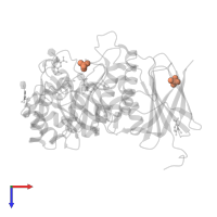 PHOSPHATE ION in PDB entry 3vo0, assembly 1, top view.