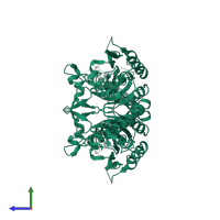 Pyrrolysine--tRNA ligase in PDB entry 3vqw, assembly 1, side view.