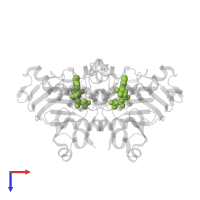 ADENOSINE-5'-TRIPHOSPHATE in PDB entry 3vx4, assembly 1, top view.