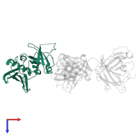 Enterotoxin type B in PDB entry 3w2d, assembly 1, top view.