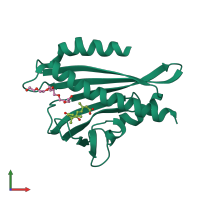 PDB entry 3w9r coloured by chain, front view.