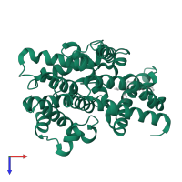 cAMP and cAMP-inhibited cGMP 3',5'-cyclic phosphodiesterase 10A in PDB entry 3wi2, assembly 1, top view.