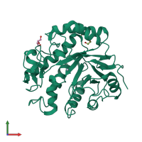 PDB entry 3wjs coloured by chain, front view.