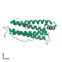 PDB entry 3wvv coloured by chain, front view.