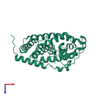 Vitamin D3 receptor in PDB entry 3wwr, assembly 1, top view.