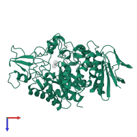 Glycosyl hydrolase family 13 catalytic domain-containing protein in PDB entry 3wy4, assembly 1, top view.