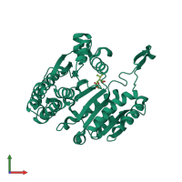 PDB entry 3wzy coloured by chain, front view.
