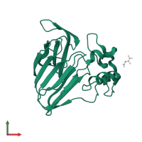 Thaumatin I in PDB entry 3x3p, assembly 1, front view.