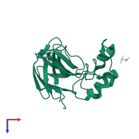 Thaumatin I in PDB entry 3x3p, assembly 1, top view.