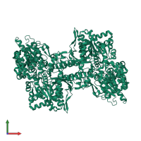 Glycogen phosphorylase, muscle form in PDB entry 3zcp, assembly 1, front view.