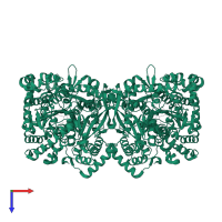 Glycogen phosphorylase, muscle form in PDB entry 3zcp, assembly 1, top view.