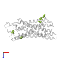 GLYCINE in PDB entry 3zev, assembly 2, top view.