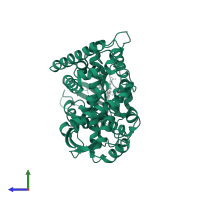 Sterol 14-alpha demethylase in PDB entry 3zg3, assembly 1, side view.
