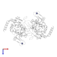 ZINC ION in PDB entry 3zgv, assembly 1, top view.