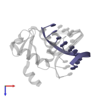 5'-D(*AP*CP*CP*GP*GP*AP*AP*GP*TP*GP)-3' in PDB entry 3zp5, assembly 1, top view.