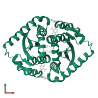 Integrase in PDB entry 3zsx, assembly 1, front view.