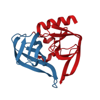 The deposited structure of PDB entry 3zye contains 2 copies of CATH domain 2.40.10.10 (Thrombin, subunit H) in 3C PROTEINASE. Showing 2 copies in chain A.
