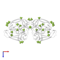 SULFATE ION in PDB entry 4a2o, assembly 1, top view.