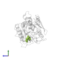 (2-GUANIDINOETHYLMERCAPTO)SUCCINIC ACID in PDB entry 4a39, assembly 1, side view.