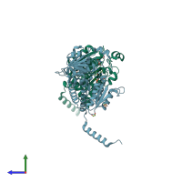 PDB entry 4a8h coloured by chain, side view.