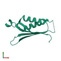 PDB entry 4aey coloured by chain, front view.