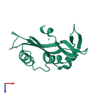 PDB entry 4ahn coloured by chain, top view.