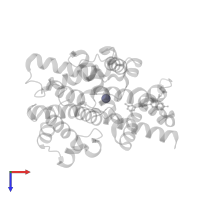 ZINC ION in PDB entry 4ajm, assembly 2, top view.