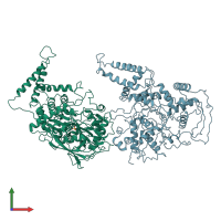 PDB entry 4am6 coloured by chain, front view.