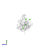 CALCIUM ION in PDB entry 4auo, assembly 1, side view.
