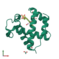 PDB entry 4avd coloured by chain, front view.